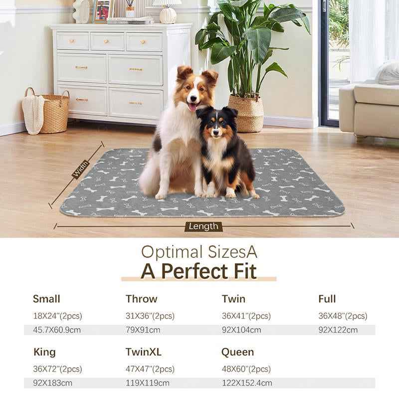 XAKING Washable Pet Pee Pads 2-Pack - Leak-Proof, Non-Slip