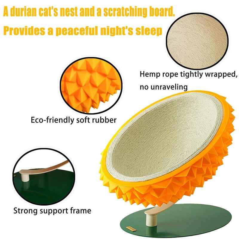 Durian Cat Scratching Bed - 3-in-1 Cozy and Durable House