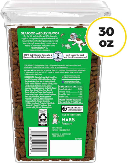 Temptations Seafood Medley Cat Treats: Crunchy & Soft