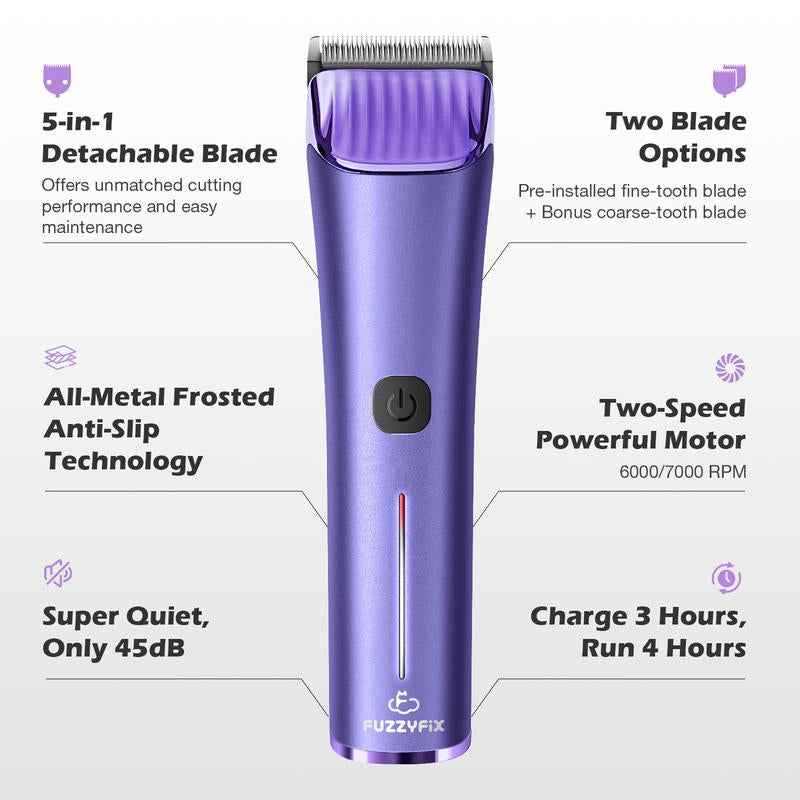 Cordless Dog Grooming Clippers with 5-in-1 Adjustable Blades
