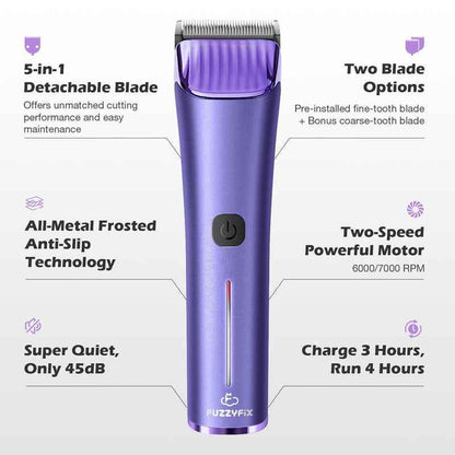 Cordless Dog Grooming Clippers with 5-in-1 Adjustable Blades