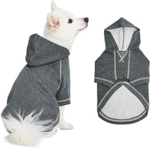 Blueberry Pet Essentials Dog Hoodie – 12 Inch, Cotton‑Blend Sweatshirt with Hood, Charcoal Grey, Machine‑Washable Small‑Dog Jersey