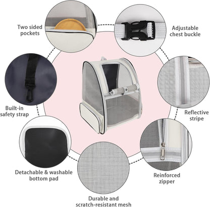 Airline Approved Pet Carrier Backpack -Ventilated for Travel - HuckMB Pet Supply