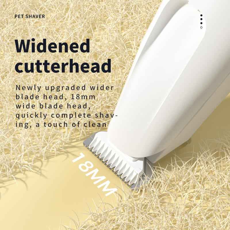 Quiet Cordless Pet Hair Trimmer: LED, Waterproof & Low Noise