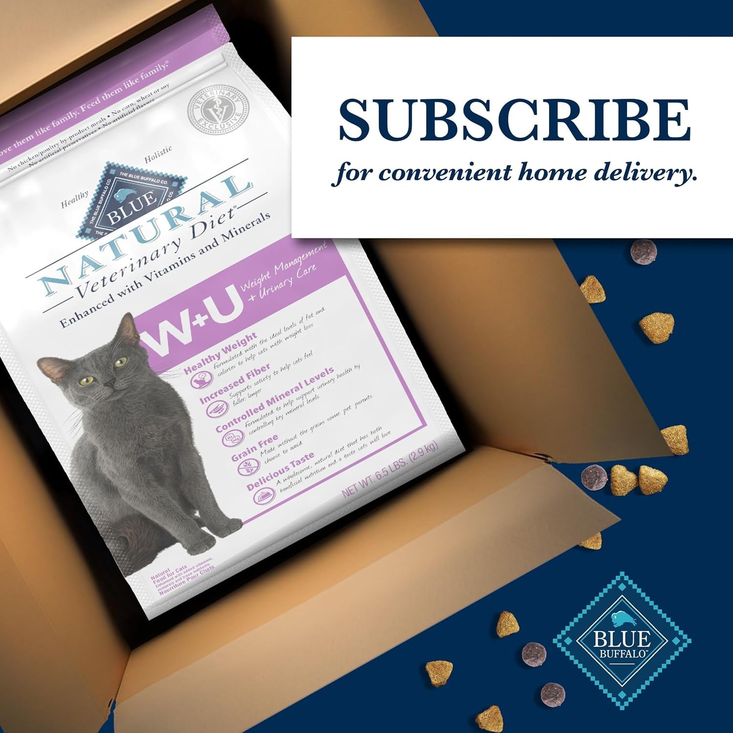 Blue Buffalo Cat Weight Urinary Care:Chicken Diet, 6.5Lb Bag - HuckMB Pet Supply