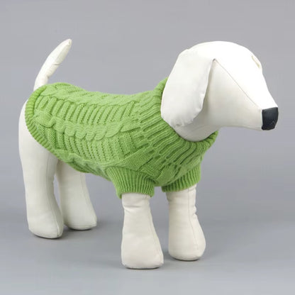 Warm Winter Pet Sweater for Small Dogs - Knitted Dog Coat - HuckMB Pet Supply