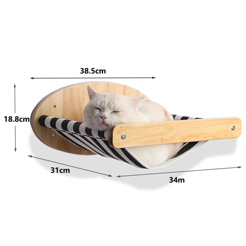 Cat Wall Shelves: Climbing Tower & Scratching Post Combo - HuckMB Pet Supply