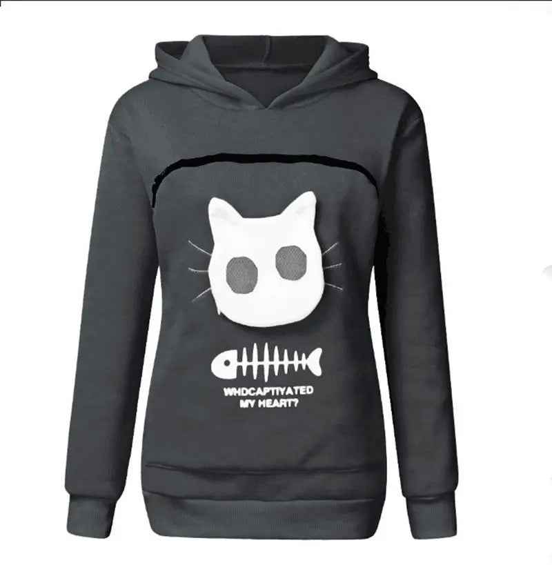 Cozy Cat Lover Hoodie with Pocket & Drop Shipping Benefits