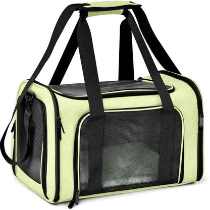 Portable Pet Travel Bag - Mesh Carrier for Cats & Dogs