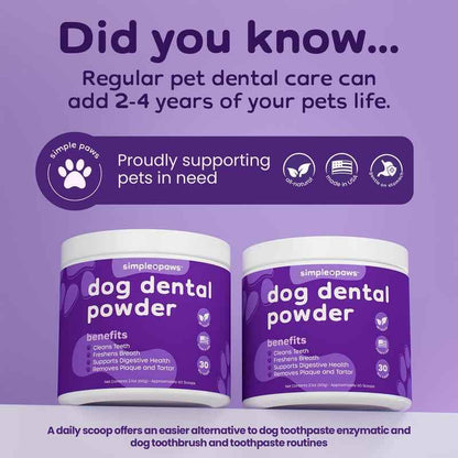Natural Dog Dental Powder for Clean Teeth & Fresh Breath