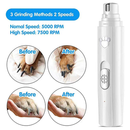 USB Electric Dog Nail Grinder: Painless, Rechargeable
