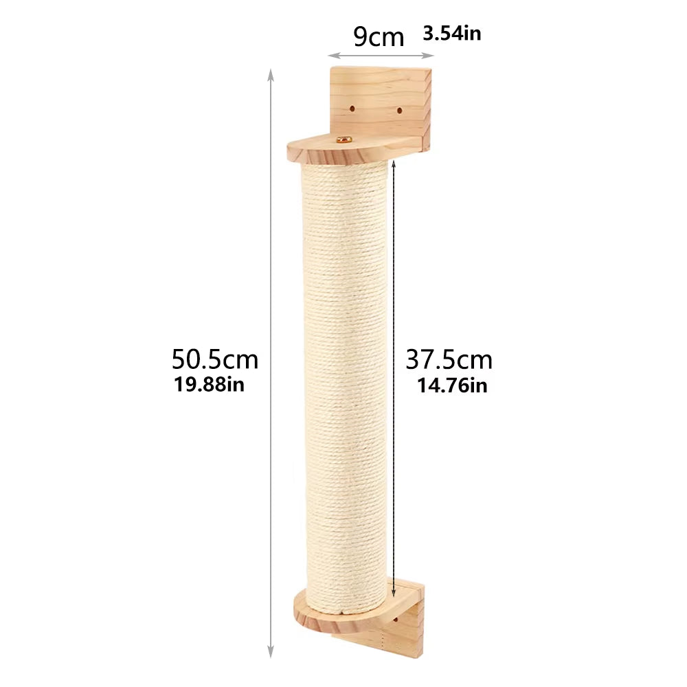 Cat Wall Shelves: Climbing Tower & Scratching Post Combo - HuckMB Pet Supply