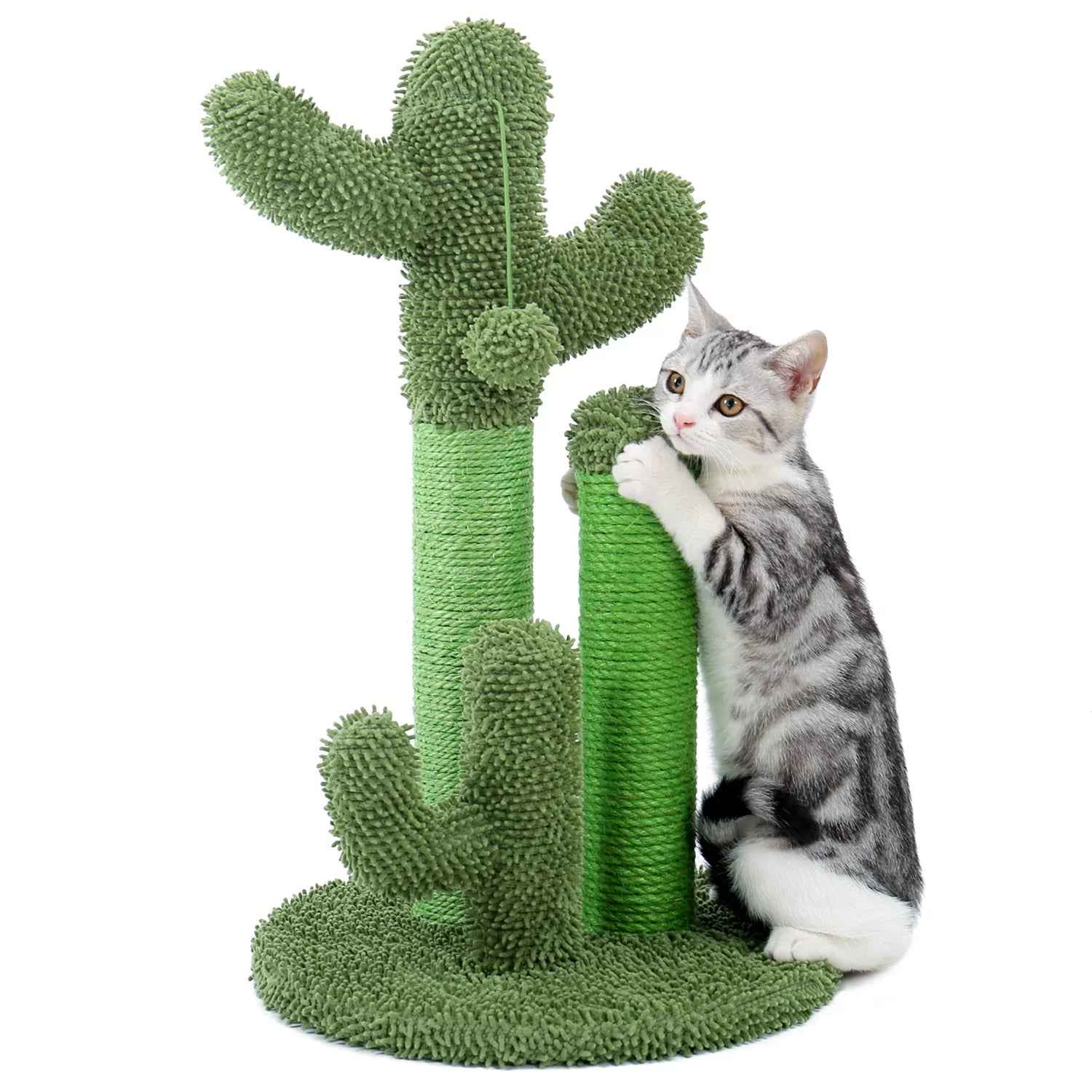 23" Cactus Cat Scratcher Post with Sisal Surface for Cats