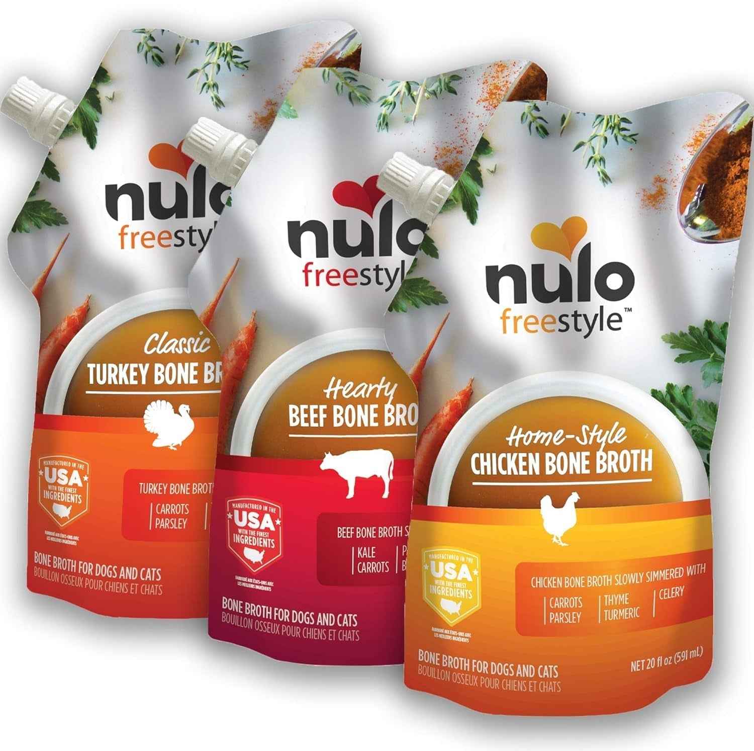 Nulo Freestyle Bone Broth Topper - Boost Skin & Coat Health