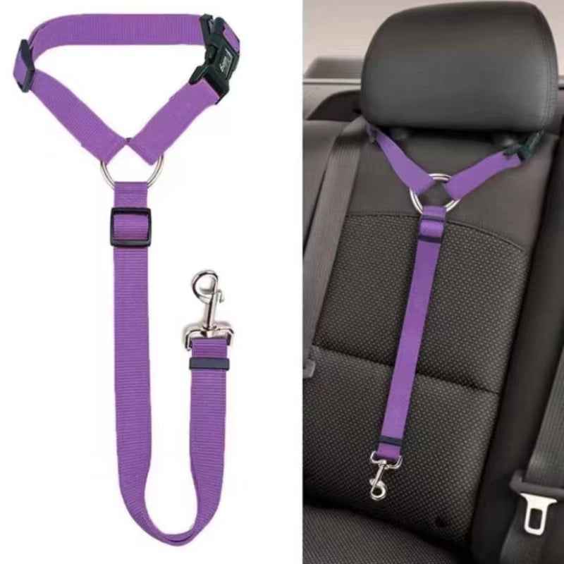 SafeRide DuoLeash: 2-in-1 Dog Car Seat Belt & Walking Leash