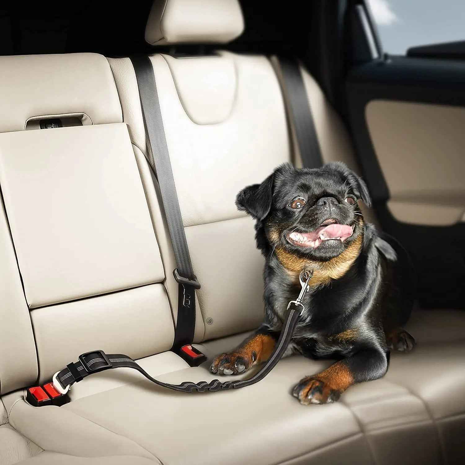 Adjustable Elastic Dog Car Seat Belt for Pet Travel Safety