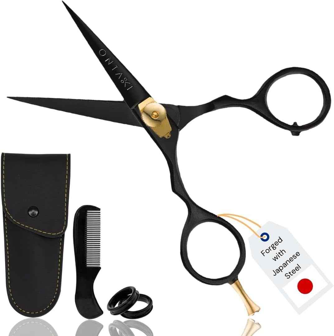 Japanese Steel Beard & Mustache Scissors - Precision Tool