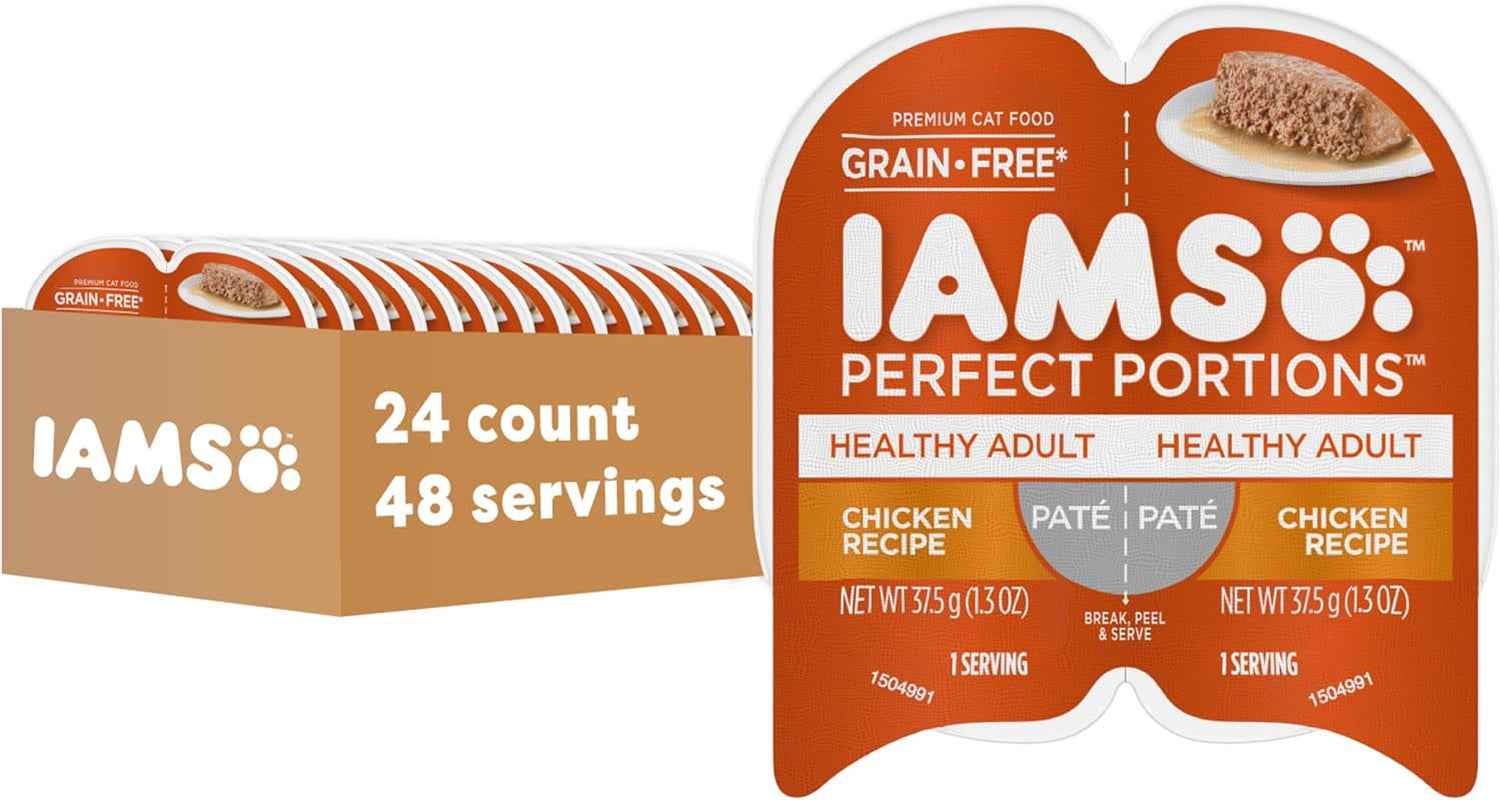 IAMS Grain Free Chicken Wet Cat Food Pate - Perfect Portions
