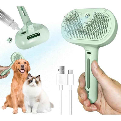 3 in 1 Pet Steam Brush: Grooming & Hair Removal