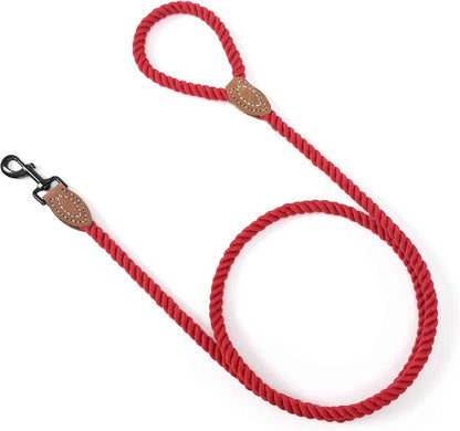 Braided Cotton Dog Leash - Durable & Stylish for Large Dogs