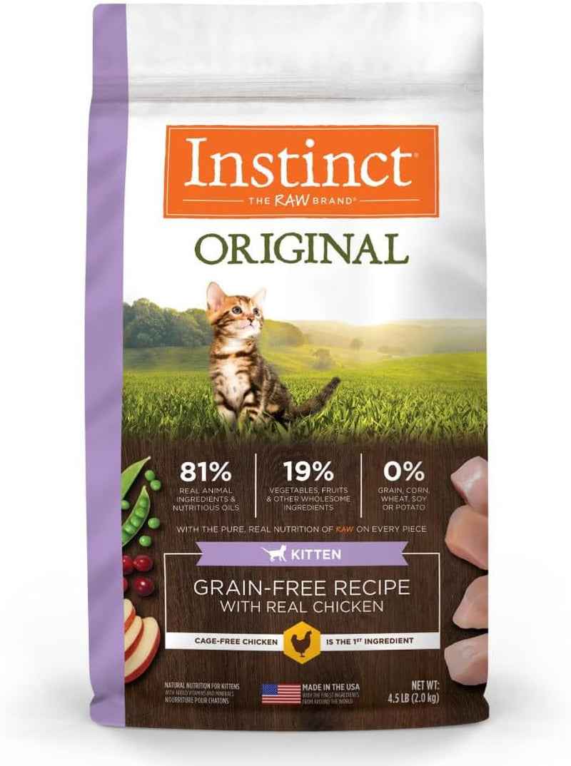 Grain-Free High-Protein Kitten Food - Raw Coated Kibble