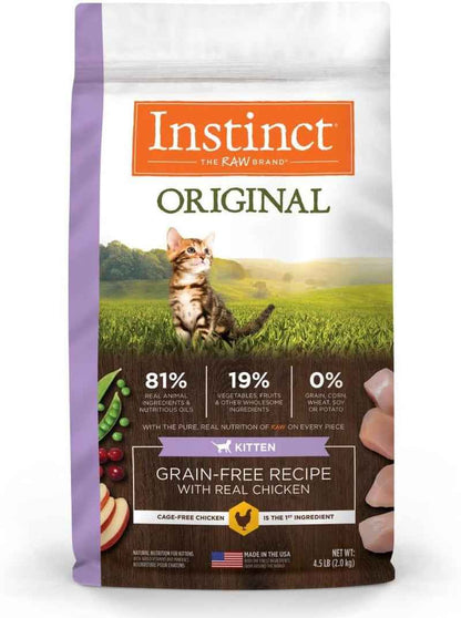 Grain-Free High-Protein Kitten Food - Raw Coated Kibble