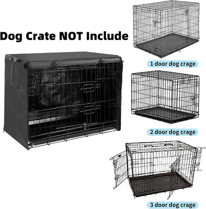Dog Crate Cover 48 Inch, Large Dog Kennel Cover for Cages - HuckMB Pet Supply