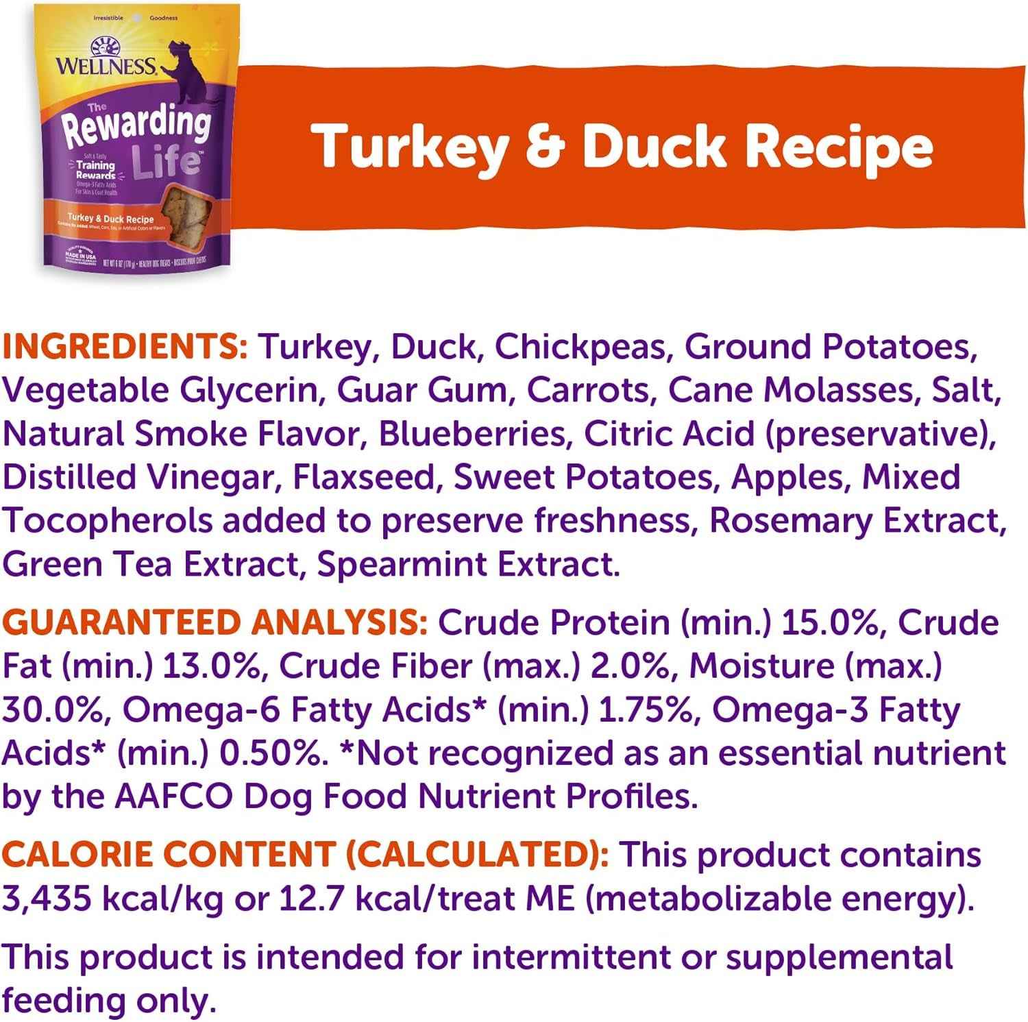 Grain-Free Soft Dog Training Treats with Turkey & Duck (6oz)
