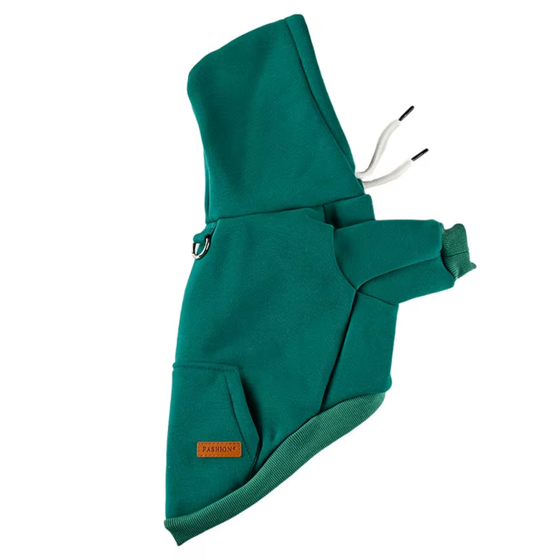 Warm Fleece Pet Hoodie: Cozy Dog & Cat Clothing for Outdoors - HuckMB Pet Supply