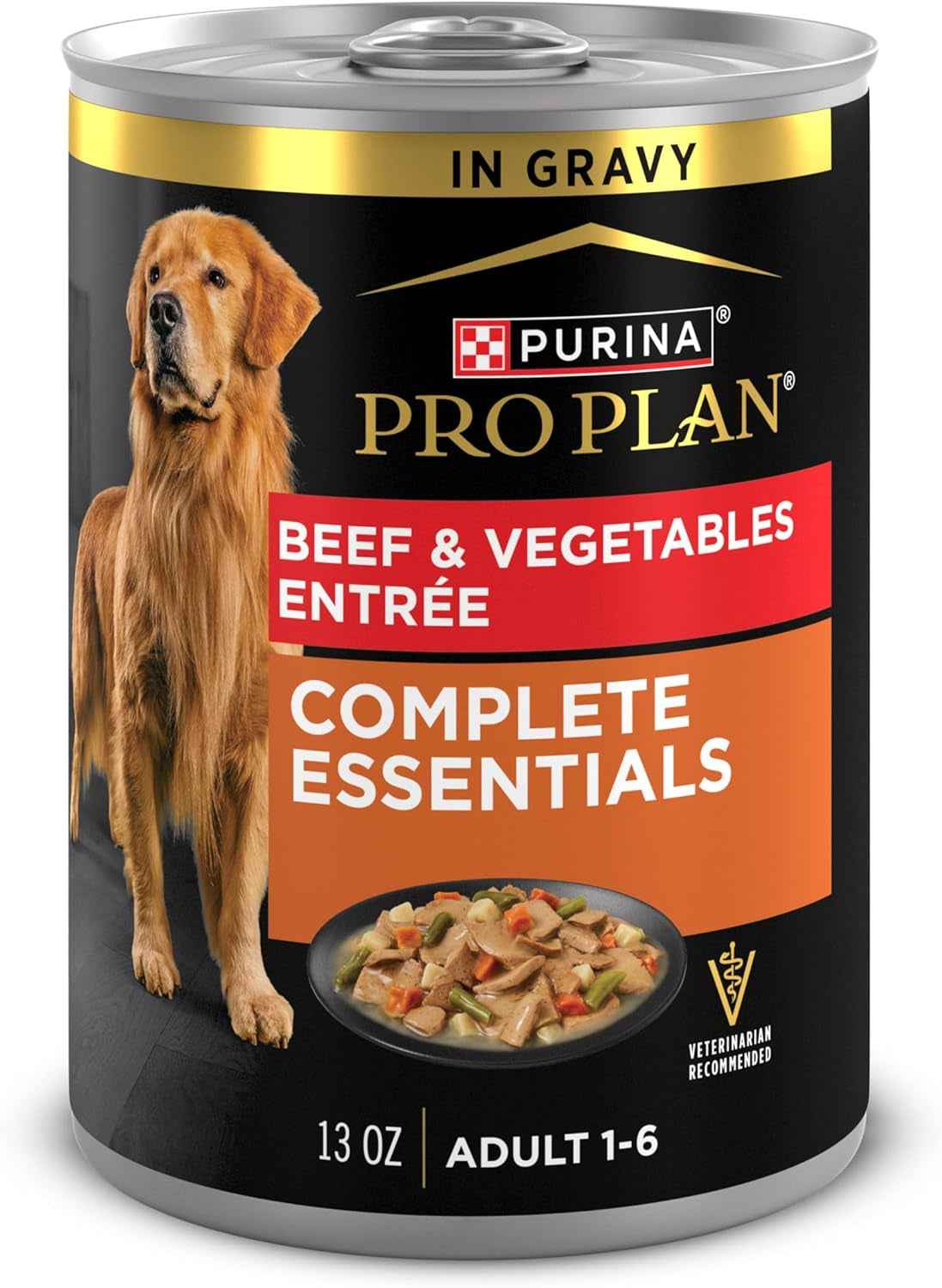 Purina Pro Plan Beef & Veg Dog Food Gravy - 12 Cans