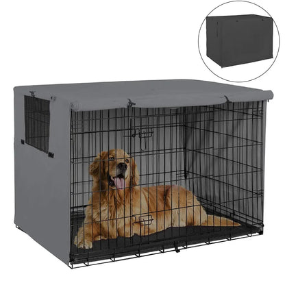 Oxford Pet Crate Cover Waterproof & Sunproof 210D Polyester - HuckMB Pet Supply