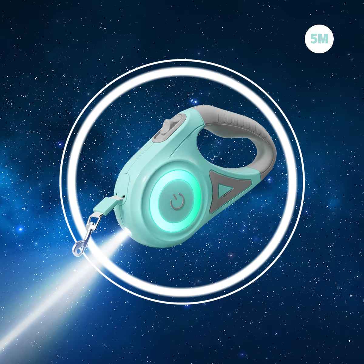 GlowPaw LED Retractable Pet Leash