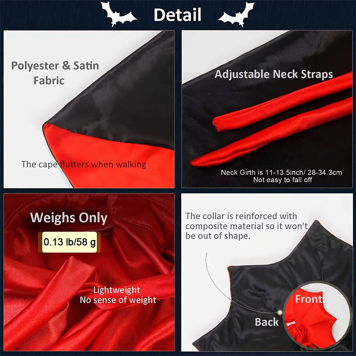 Halloween Pet Cloak Costume: Vampire Cape for Dogs & Cats - HuckMB Pet Supply