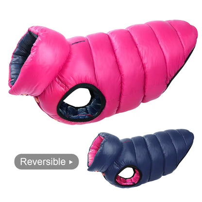 Reversible Winter Dog Jacket: Waterproof Coat for All Dogs - HuckMB Pet Supply