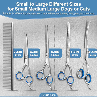 Durable Professional Dog Grooming Scissors Set