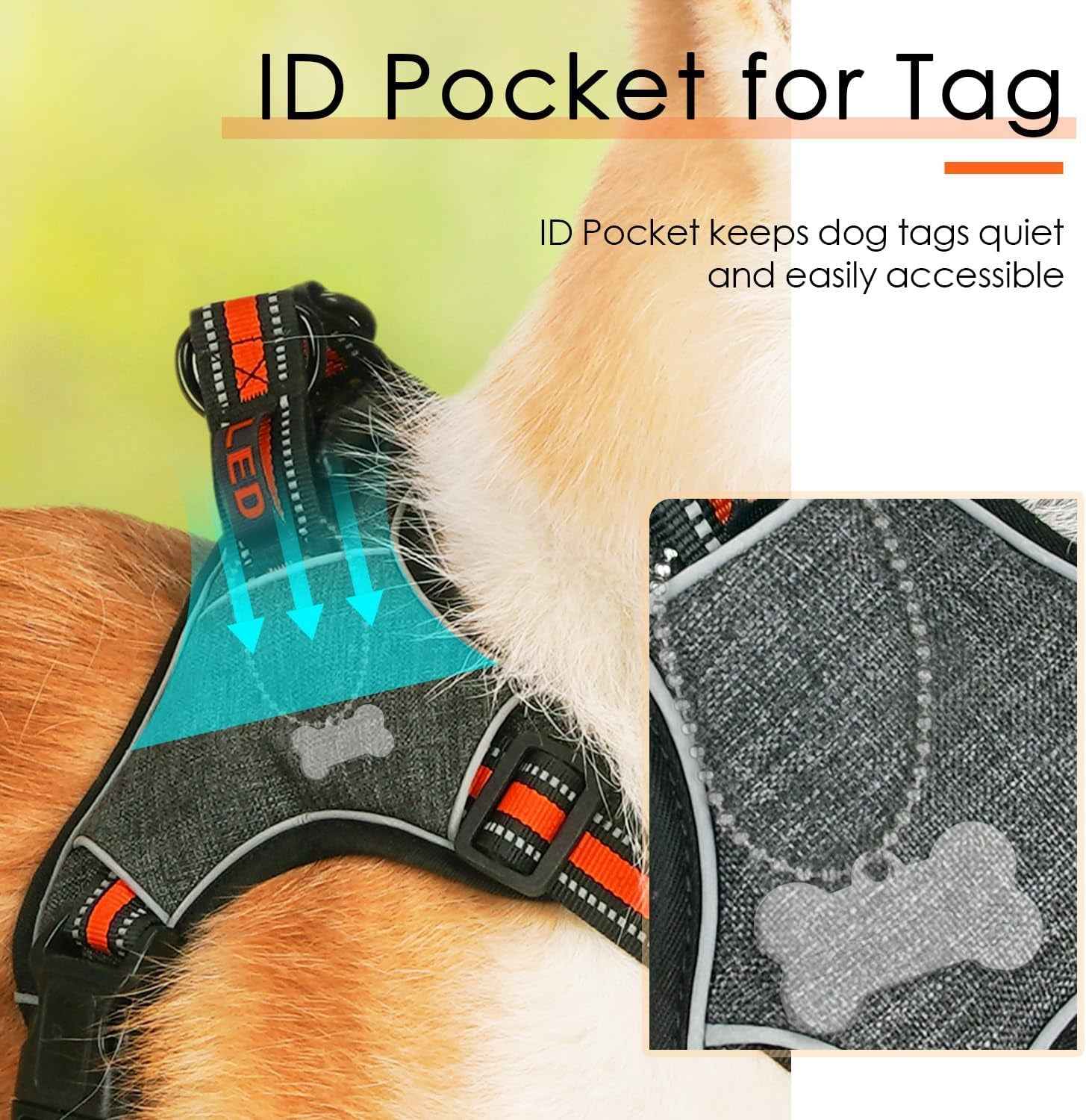 No Choke Dog Harness: Step-In, Escape-Proof for Large Dogs