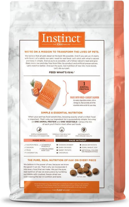 Instinct Grain-Free Salmon Dog Food, 20lb - Ingredient Diet - HuckMB Pet Supply