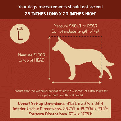 IATA Approved Plastic Dog Travel Crate with Wheels, Large