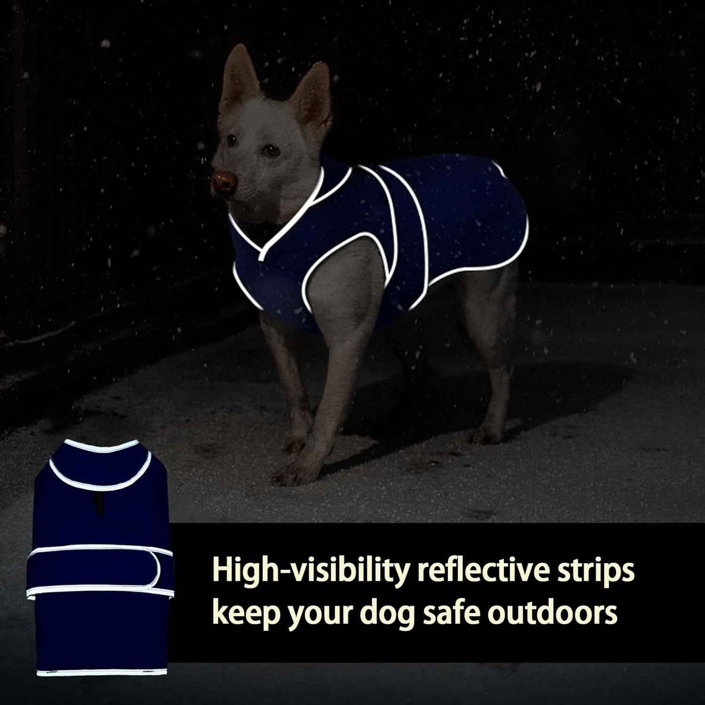 MIGOHI Warm Dog Coat Winter Dog Jacket,Waterproof Cold Weather Coats for Dogs,Fleece Jacket for Small Medium Large Dogs,Reflective Thick Fleece Vest with Leash Hole