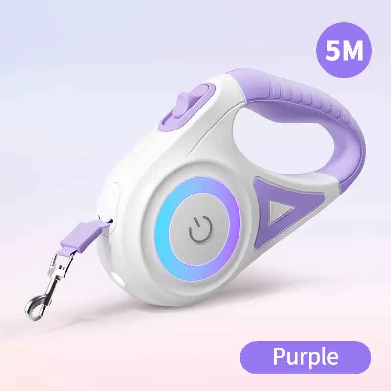 LED Retractable Dog Leash: Stylish & Safe Luminous Pet Lead