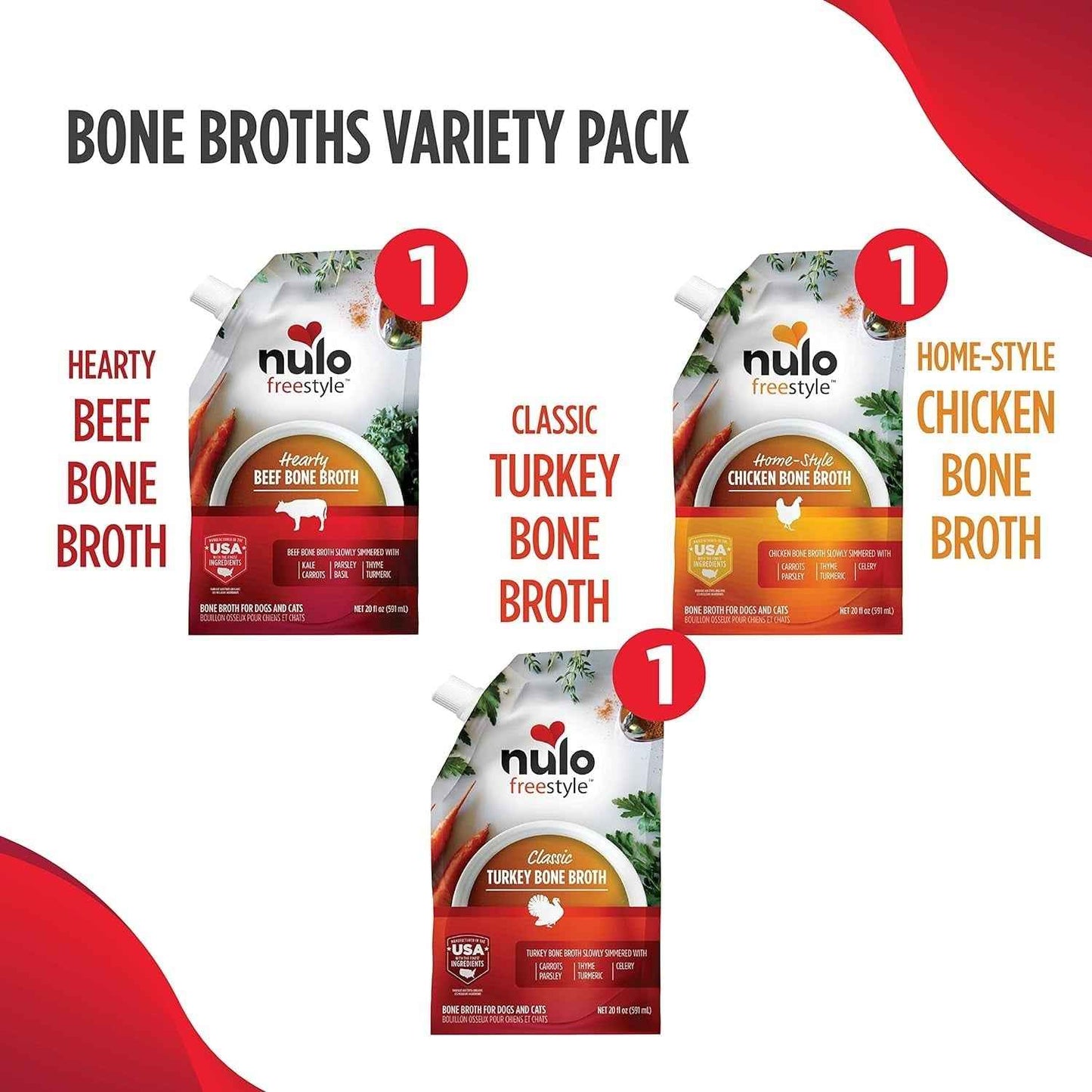 Nulo Freestyle Bone Broth Topper - Boost Skin & Coat Health
