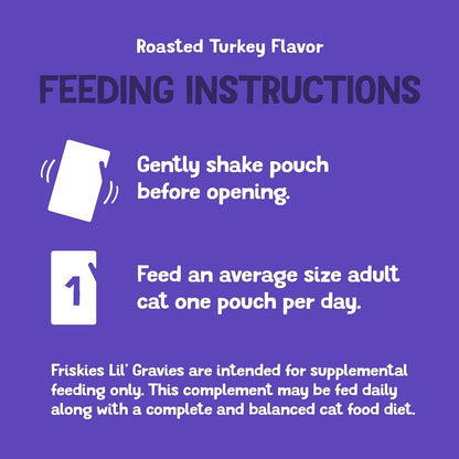 Friskies Turkey Flavor Cat Food Toppers Lil' Gravies Treats - HuckMB Pet Supply