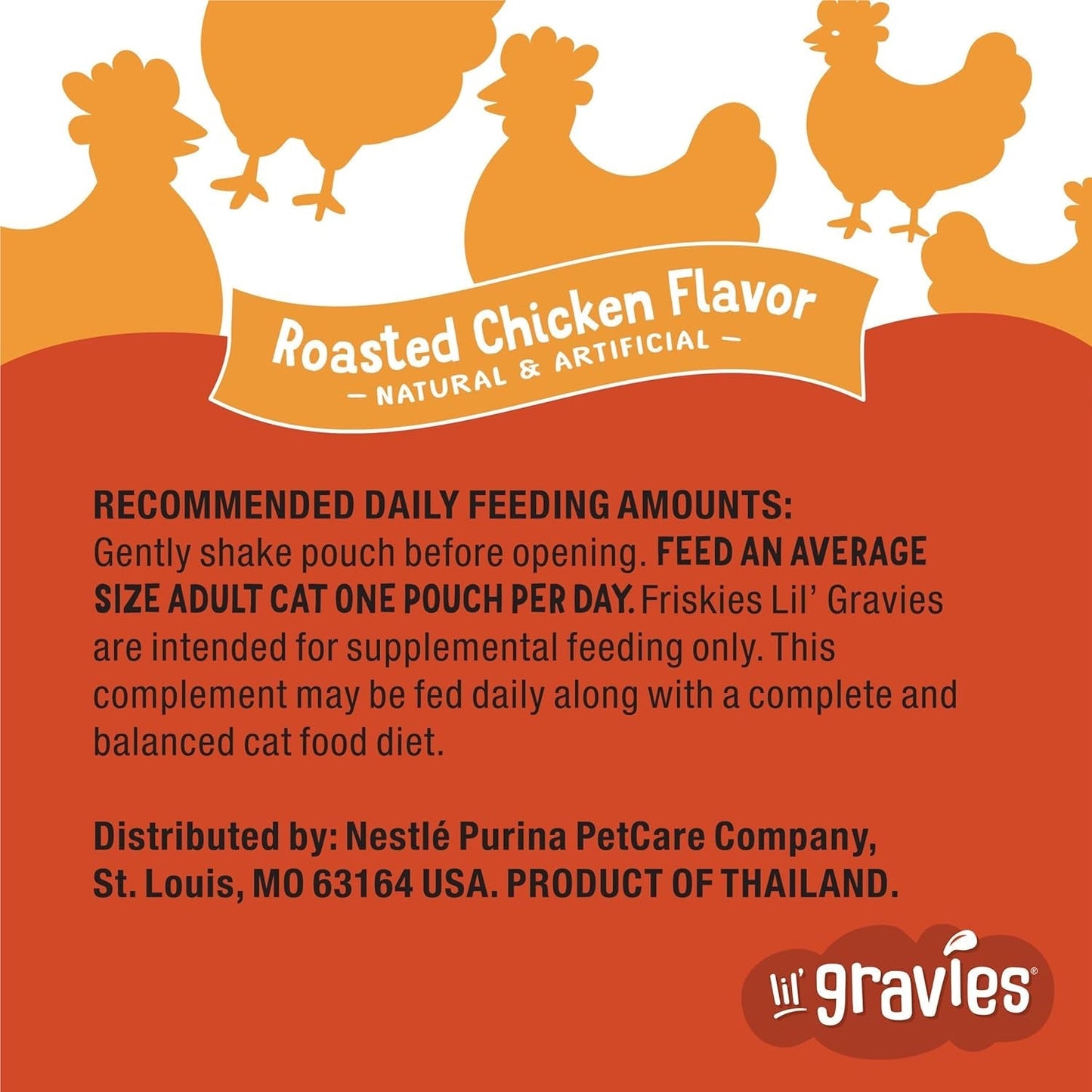 Friskies Roasted Chicken Cat Treats Pack - Gravy Pouches - HuckMB Pet Supply