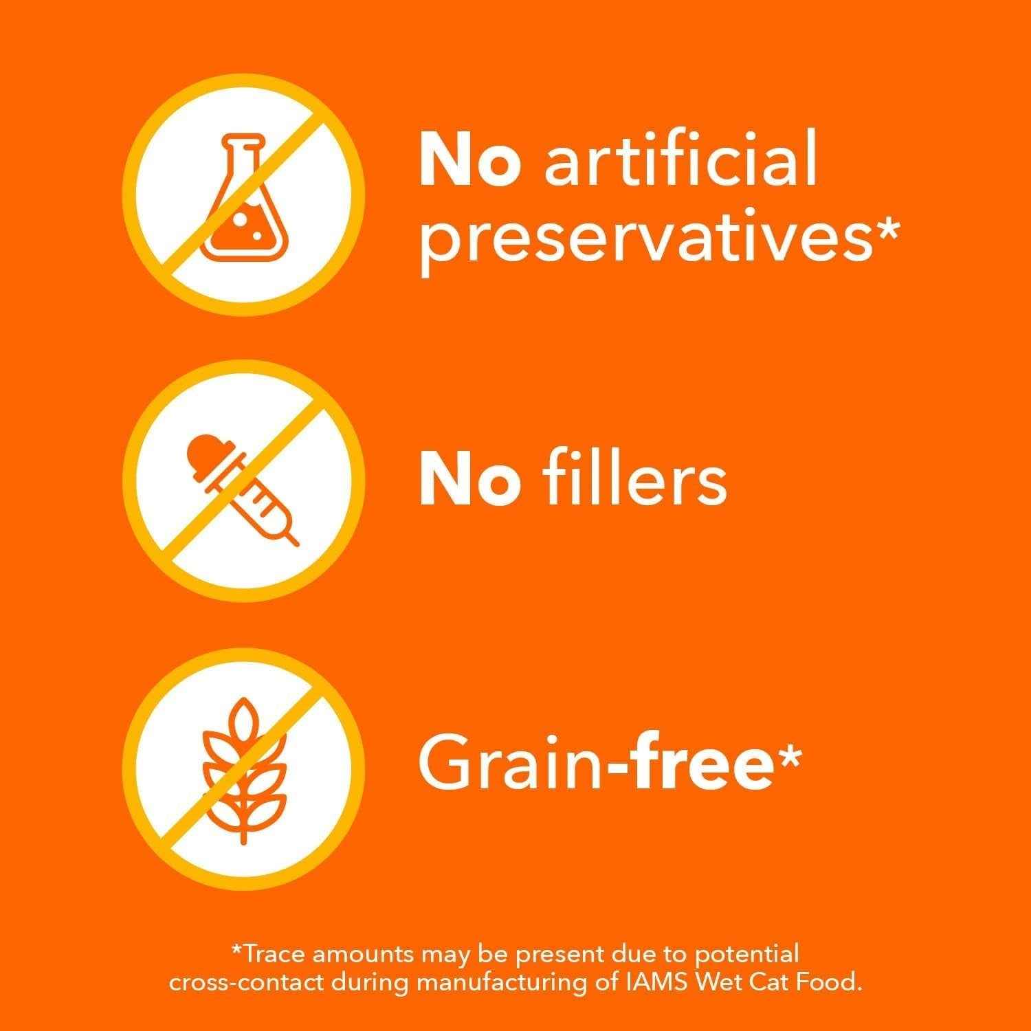 IAMS Grain Free Chicken Wet Cat Food Pate - Perfect Portions