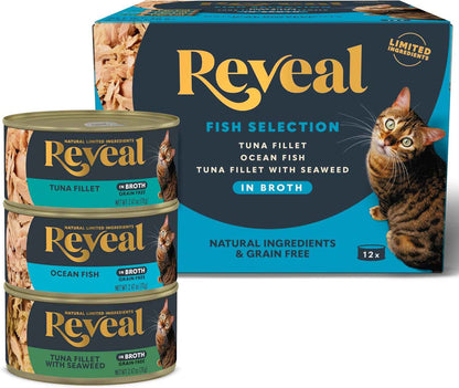 Natural Grain-Free Wet Cat Food - Reveal Fish Variety