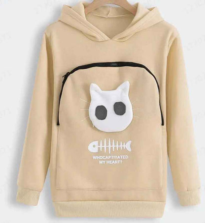 Cozy Cat Lover Hoodie with Pocket & Drop Shipping Benefits
