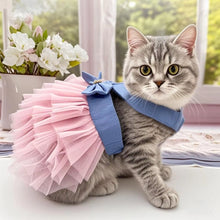 Cute Cat Stripe Skirt Pet Dress for Small Pets - HuckMB Pet Supply