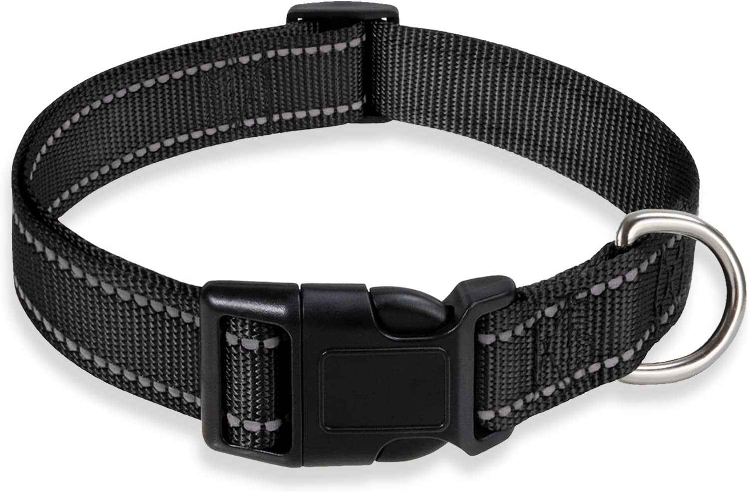 Adjustable Reflective Dog Collar with Buckle Safety