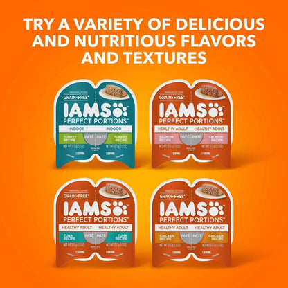 IAMS Grain Free Chicken Wet Cat Food Pate - Perfect Portions