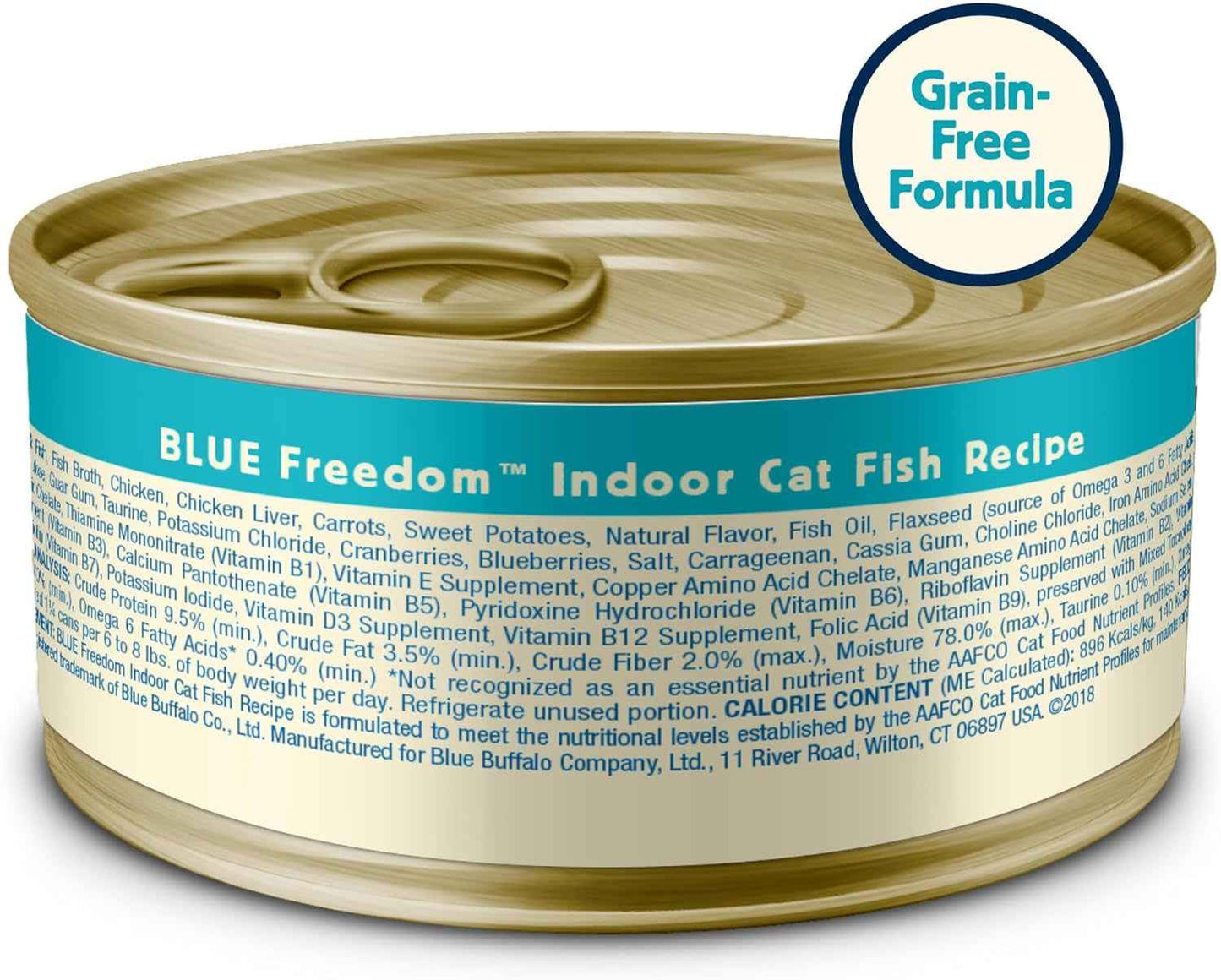 Blue Buffalo Grain-Free Fish Wet Cat Food -Natural Nutrition